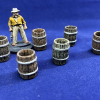 Wooden Barrels Open - 28mm Terrain